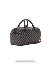 GREY CHECKERED SHARKS IN PARIS MINI DUFFLE
