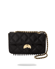 NOIR QUILT GOLD CHAIN SHARK HANDBAG