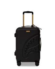 REALITY CHECK SHARKITECTURE CARRY-ON JETBLACK LUGGAGE (GOLD HARDWARE)
