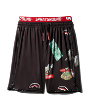PATCH ALL-IN CORTO SWIM TRUNKS (BLACK)