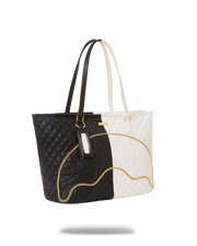 LEVELED UP SPLIT QUILT SHARK TOTE