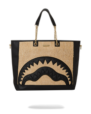 RAFFIA PALM TOTE